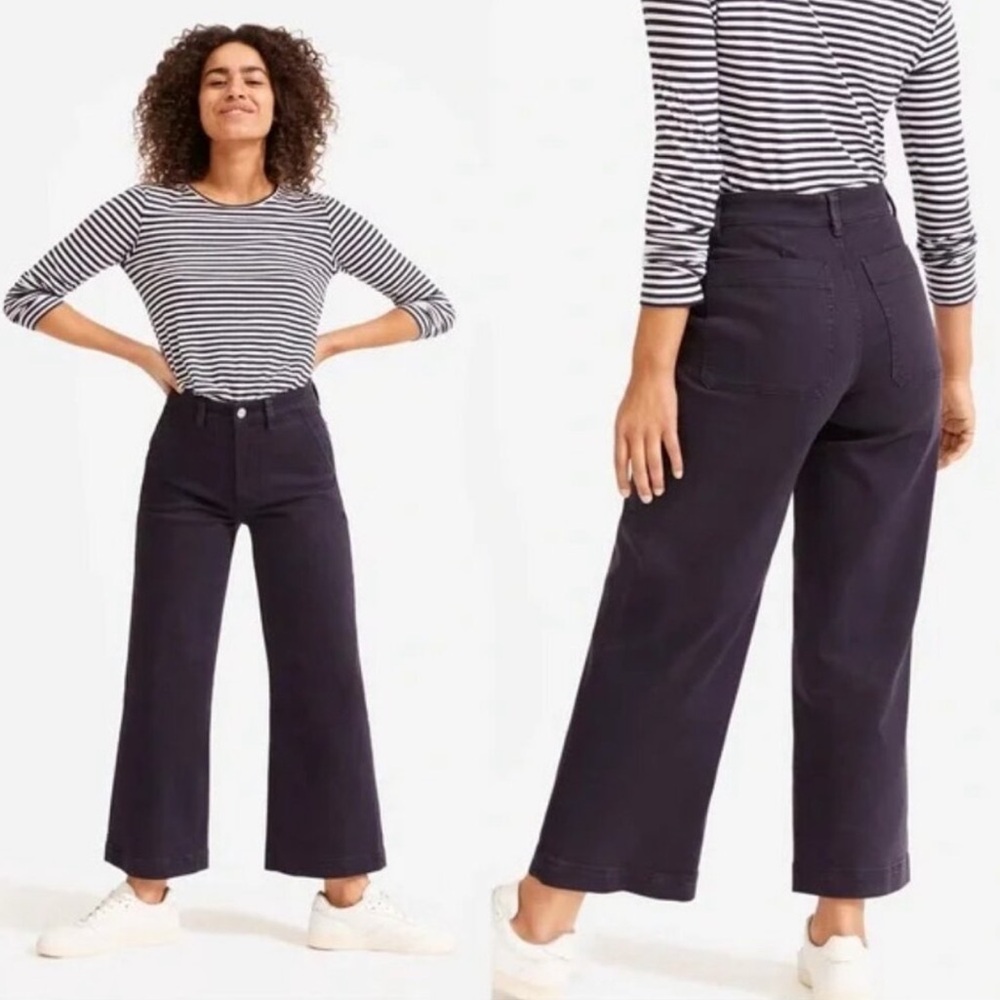 Everlane Women's Wide Leg Pants - Deep Blue